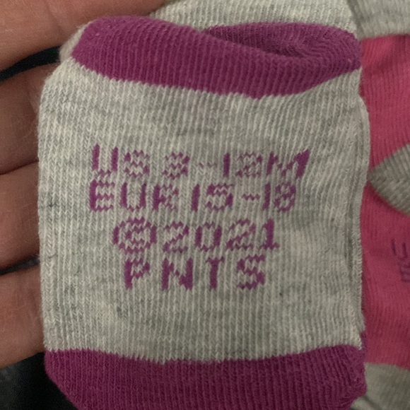 Peanuts socks baby girl pink and grey. Size 3-12M by lupilu. Set of (3). - Picture 9 of 12